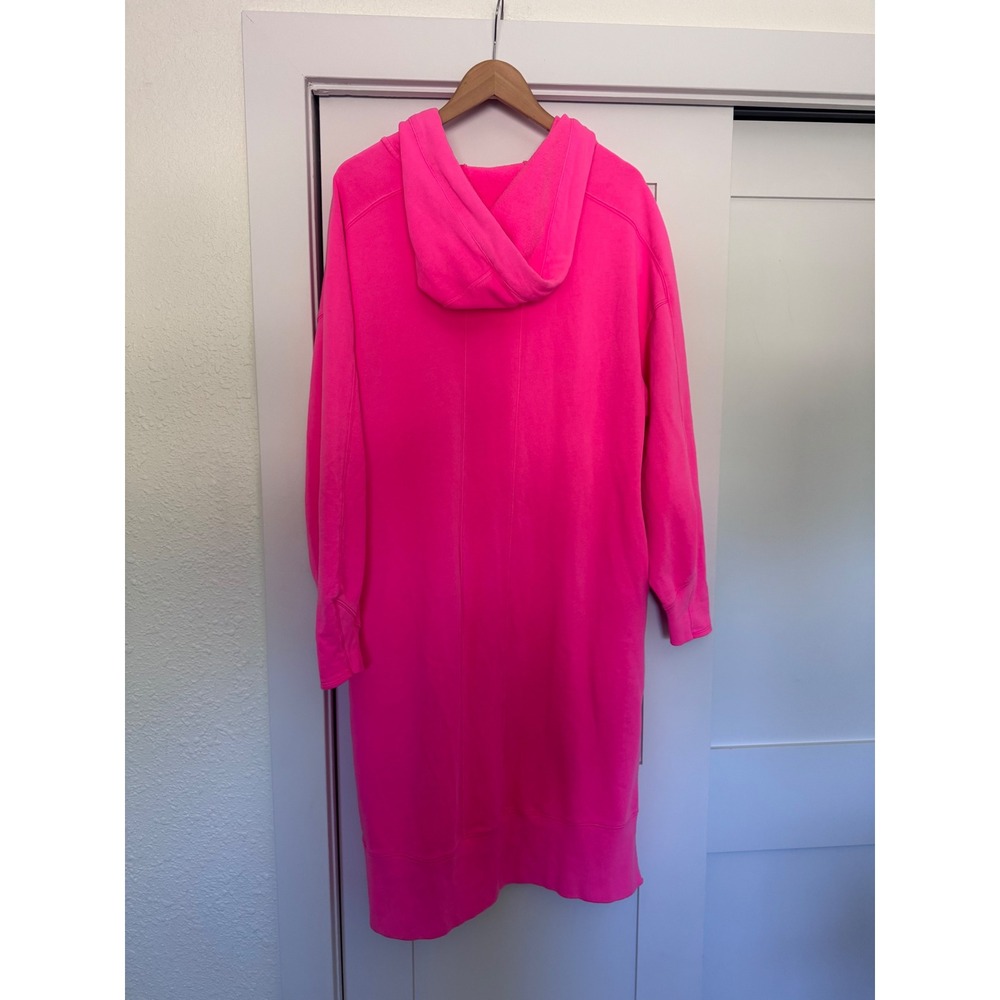 Free People Movement Spur of the Moment Pink Hooded Sweatshirt Dress Size Small - Picture 7 of 8
